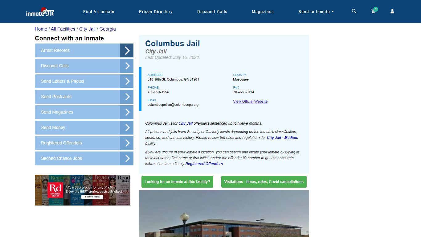 Columbus Jail | Inmate Locator